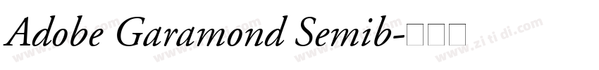 Adobe Garamond Semib字体转换